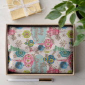 Funky Fel Retro Kerstmis Tissuepapier (Geschenk)