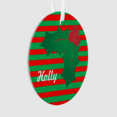 Funky Festive Holly Ornament (voorkant)