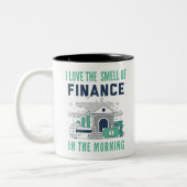 Funky Finance Mug Business Office Coworker Blue (Gauche)