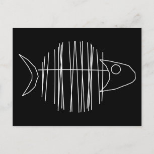 Funky Fish - B & W Briefkaart