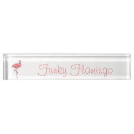 Funky Flamingo aangepaste naamplaat Naambordje