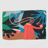 Funky Flamingo Golfhanddoek (Horizontaal)