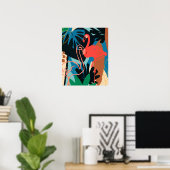 Funky Flamingo Poster (Thuiskantoor)