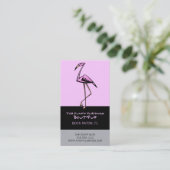 Funky Flamingo Visitekaartjes (Staand voorkant)