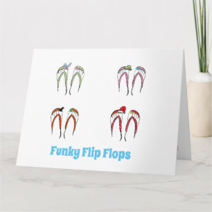 Funky Flip Flop Wenskaart Kaart