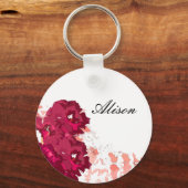 Funky Flora - Button Sleutelhanger (Voorkant)