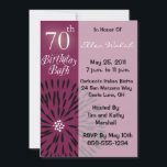 Funky Floral 70th Birthday Party Invitation<br><div class="desc">Vos invités adoreront cette invitation audacieuse,  festive et funky à la fête d'anniversaire fleurie.  Vous pouvez facilement customiser les polices,  les couleurs de police et le texte.  N'oubliez pas de chercher les accessoires correspondants !</div>