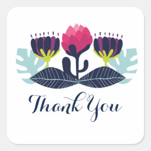 Funky Floral Dank je Stickers