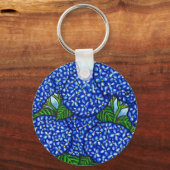 Funky Floral Hydrangea Sleutelhanger (Voorkant)