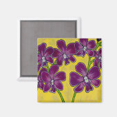 Funky Floral Orchid Magnet (Recto/Verso)
