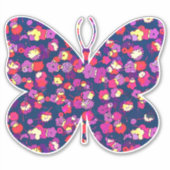 Funky Floral Pattern Sticker (Voorkant)