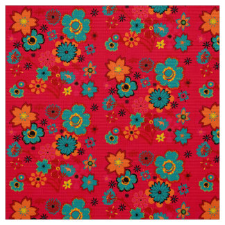 Funky Floral Pattern Stof