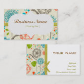 Funky Floral Visitekaartje (Voorkant / Achterkant)