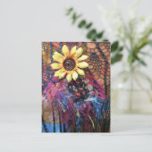 Funky Flower Briefkaart (Staand voorkant)