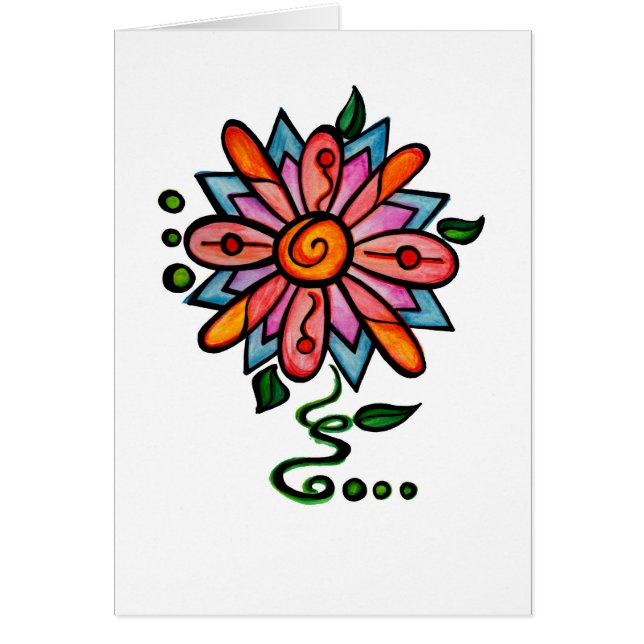 Funky Flower Card (Voorkant)