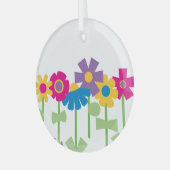 FUNKY FLOWER GARDEN GLAS ORNAMENT (Voorkant links)