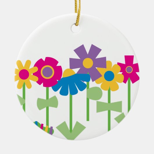 FUNKY FLOWER GARDEN KERAMISCH ORNAMENT (Voorkant)