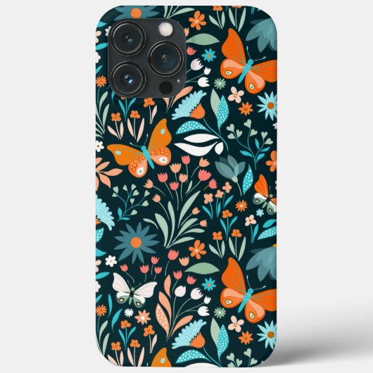 Funky Flowers and Butterflies Case-Mate iPhone Case (Achterkant)
