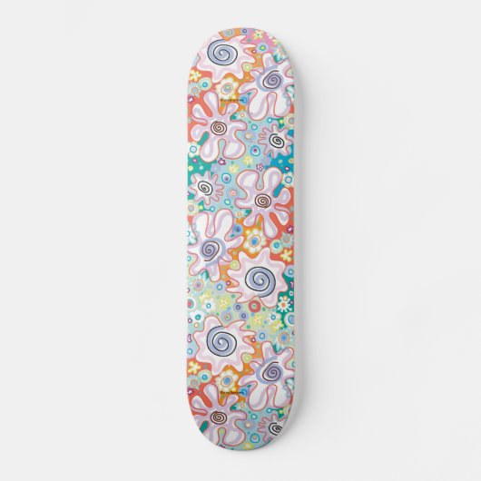 Funky Flowers Skateboard (Voorkant)