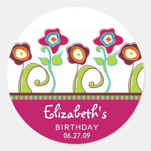 Funky Flowers Stickers (Voorkant)