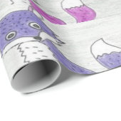 Funky Foxes Pattern Cadeaupapier (Rol Hoek)