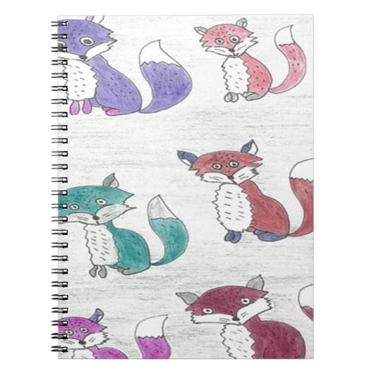 Funky Foxes Pattern Notitieboek (Voorkant)