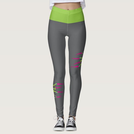 Funky Fun Bloody Zombie Ripped Zombie Attack! Leggings (Voorkant)