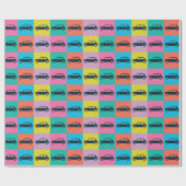 Funky Fun Checkerboard Mini Cooper Cadeaupapier (Vlak)