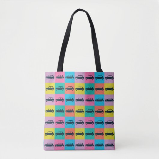 Funky Fun Checkerboard Mini Cooper Draagtas (Voorkant)