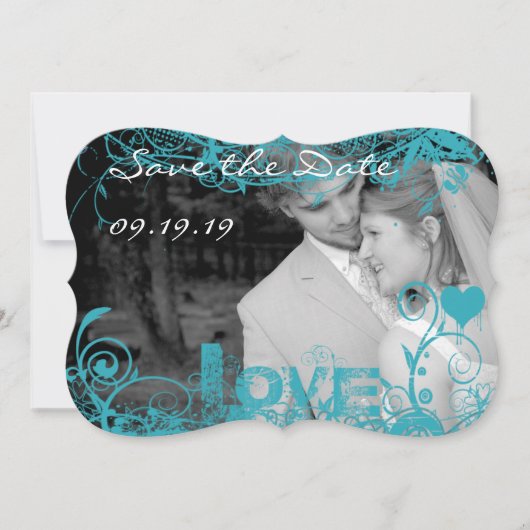 Funky Fun Photo Wedding Save the Date (Voorkant)