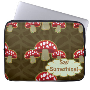 Funky Fungi Mushroom Patroon Laptop Sleeve