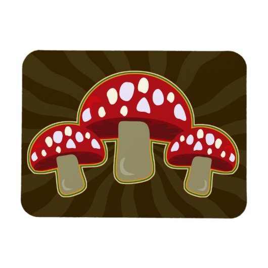 Funky Fungi-paddenstoelen Magneet (Horizontaal)