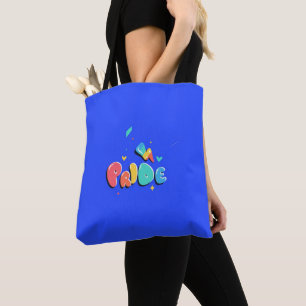 Funky Gay Pride Regenboog LGBTQ+ Lesbische Boodsch Draagtas