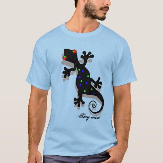 Funky Gecko T-shirt voor mannen (Voorkant)
