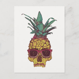 Funky Geek Cool Pineappel Punk Briefkaart