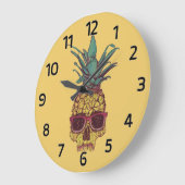 Funky Geek Cool Pineappel Punk Grote Klok (Hoek)