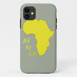 Funky Gele Afrika Kaart iPhone 11 Hoesje