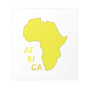 Funky Gele Afrika Kaart Notitieblok