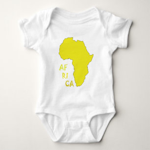 Funky Gele Afrika Kaart Romper