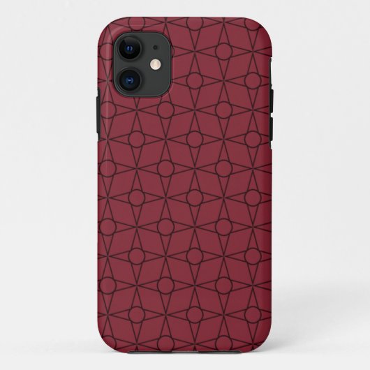 Funky Geometric BT iPhone 5 Hoesje, Maroon Case-Mate iPhone Case (Achterkant)