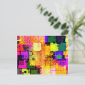 Funky Geometric Multicolored Design Briefkaart (Staand voorkant)
