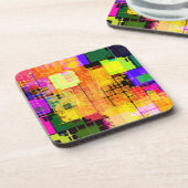 Funky Geometric Multicolored Design Onderzetter (Linkerzijde)