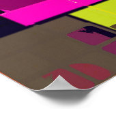 Funky Geometric Multicolored Design Poster (Hoek)
