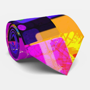 Funky Geometric Multicolored Design Stropdas