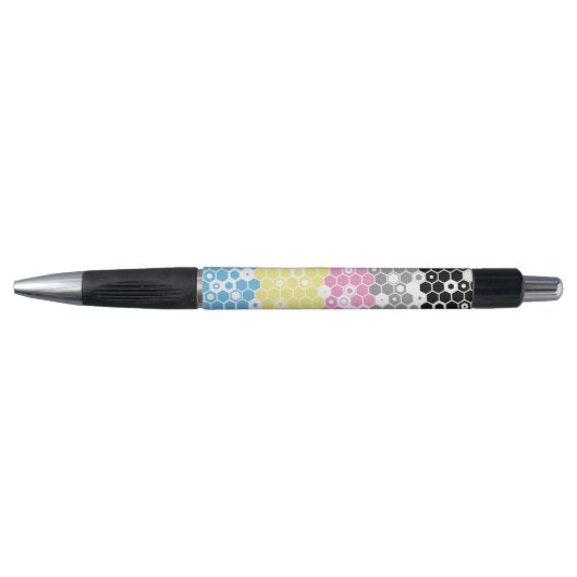 Funky Geometrische Mod Abstracte Polygender Pride Pen (Voorkant)