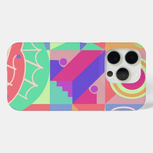 Funky geometrische patronen veelkleurig Case-Mate iPhone case (Achterkant (horizontaal))