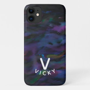 Funky gepersonaliseerde abstracte gladde waterkleu iPhone 11 hoesje