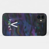 Funky gepersonaliseerde abstracte gladde waterkleu Case-Mate iPhone case (Achterkant (horizontaal))