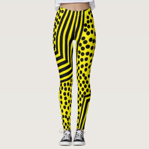 Funky gestippelde streepjes in dikke legging