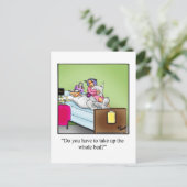 Funky Get Well For Husband Carte Postale (Debout devant)